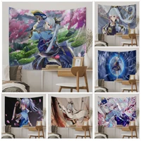 kamisato ayaka genshin impact anime tapestry bohemian wall tapestries mandala wall art decor