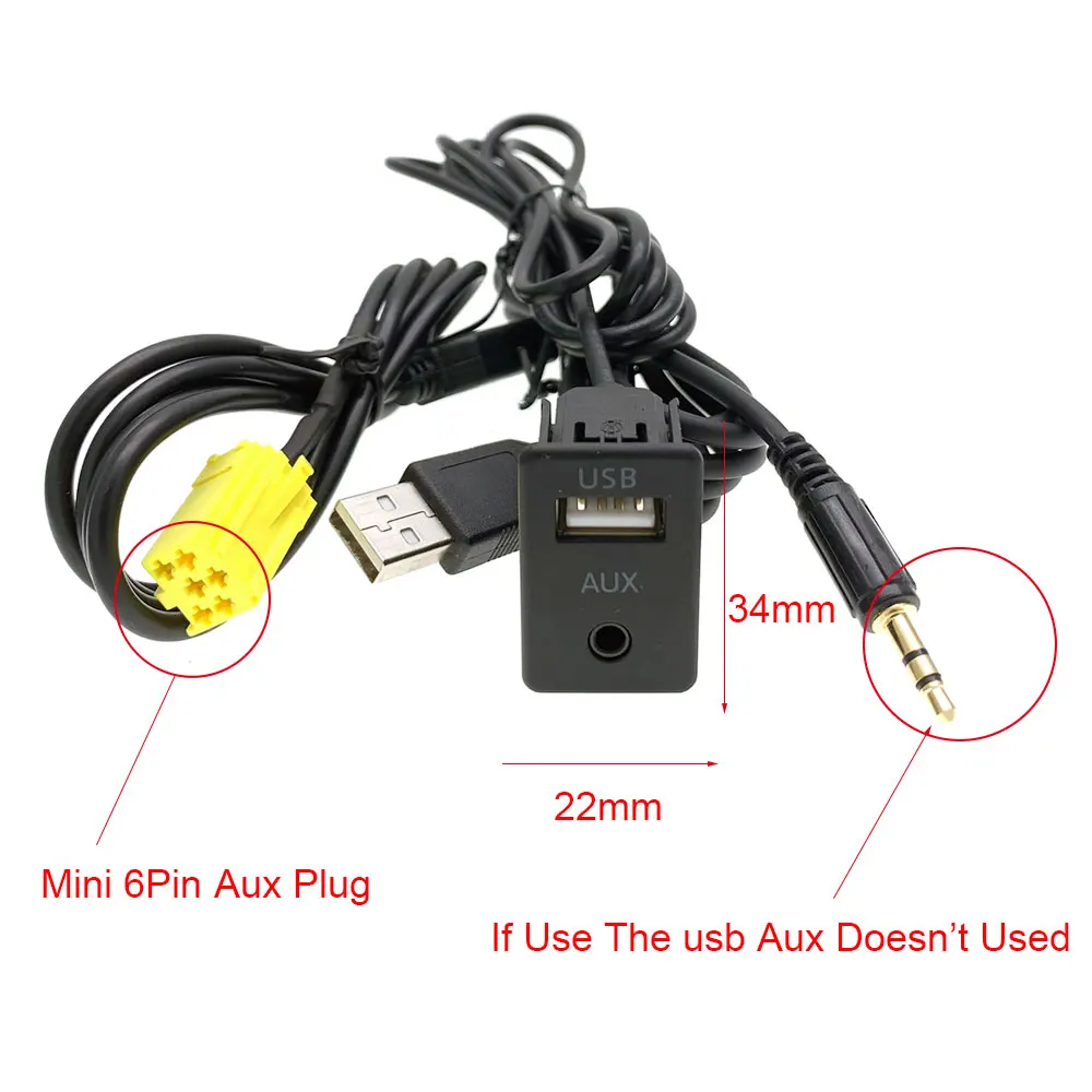 Автомобильный MINI ISO 6 Pin P USB-адаптер кабель функциональный разъем для Alfa Romeo 159 Fiat