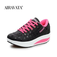 women fashion sport comfortable breathable ladies smooth casual thick bottom walking shake shoes