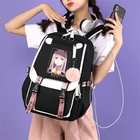 anime zero two girls backpack anime fashion school bag anime school boy backpack multifunctional storage backpack for kids