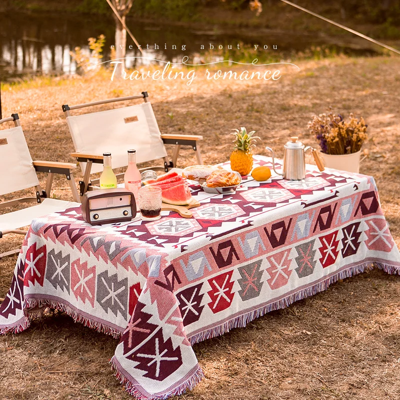 

Spring outing camping Chicken rolls table tablecloth tent photography background tablecloth