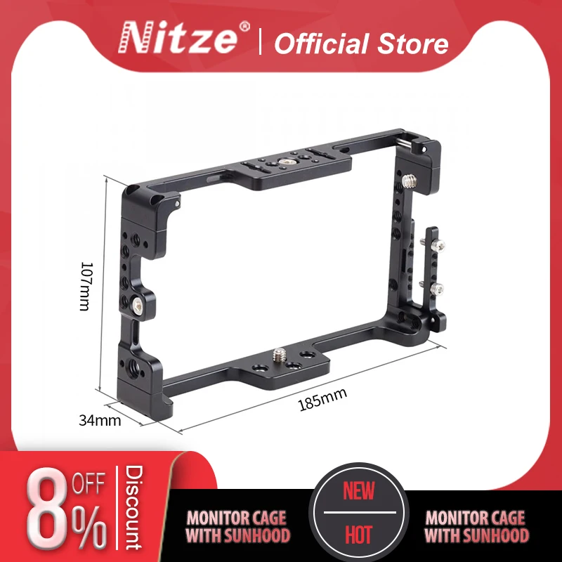 

NITZE MONITOR CAGE WITH SUNHOOD FOR TVLOGIC F5A 5.5 ” - TP2-F5A