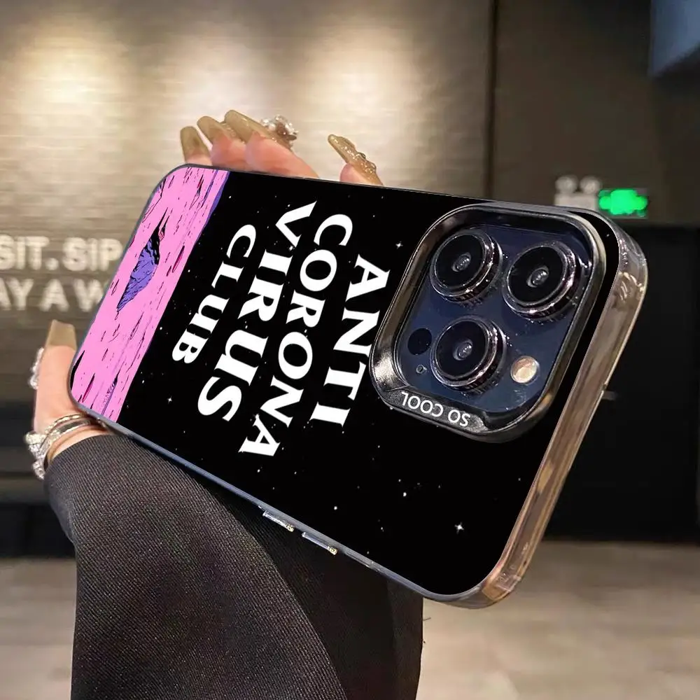 Чехол для мобильного телефона Social Club iPhone 16 15 14 13 12 11 X XR XS 8 7 Pro Max Plus серебристый цвет