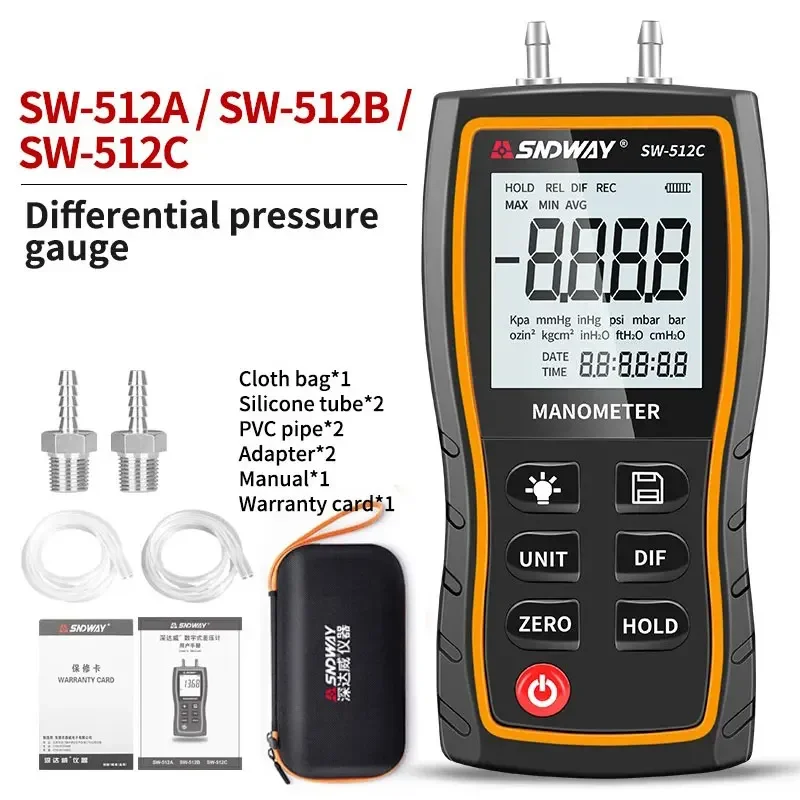 SNDWAY Цифровой манометр Манометр ±103 42 кПа 0 01 Разрешение давления воздуха