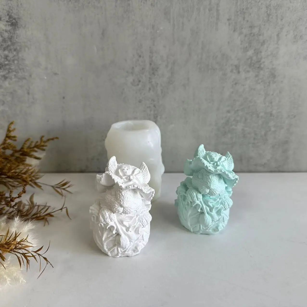 Пасхальный кролик, силиконовая форма для свечи, шляпа, Искусственный ...