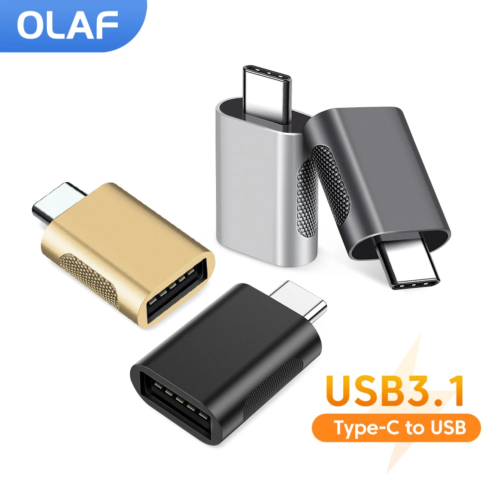 

Olaf USB3.1 To Type C Adapter OTG Type C Male To USB Female Converter For Laptop Xiaomi Samsung POCO USBC Adaptador usb a tipo c