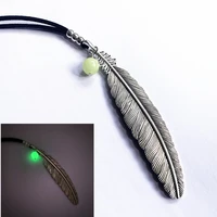 new products hot selling fashion trend jewelry retro hip hop couple personality wild feather necklace jewelry