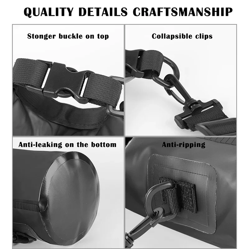 Водонепроницаемая сухая сумка HAISSKY 3L PVCH на плечо для плавания рафтинга каякинга