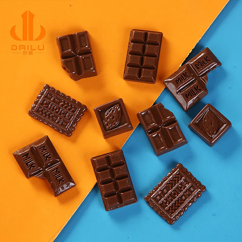 

10 шт. смешанные стили, смола, мини-плоские шоколадные конфеты, подвески с плоской задней частью, материал для рукоделия, кабошон для скрапбукинга, миниатюрные аксессуары, сделай сам