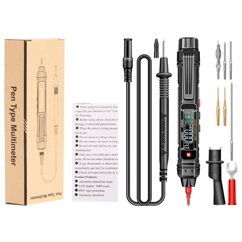 

Digital Multimeter Pen Tester Autoranging Pen Electric Meter Tool A3005A Dropship