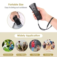 2022jmt pet dog repeller whistle anti barking stop bark training device trainer led ultrasonic 3 in 1 anti barking without batte
