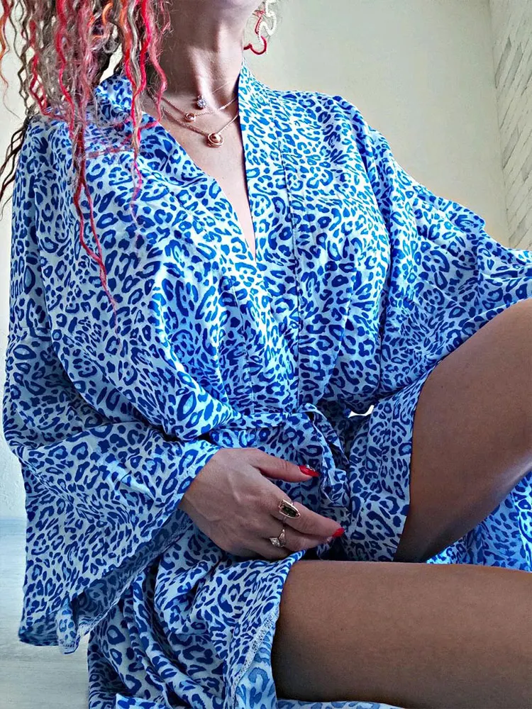 Женское платье с длинным рукавом повседневное свободное принтом модель N1340 2023 |