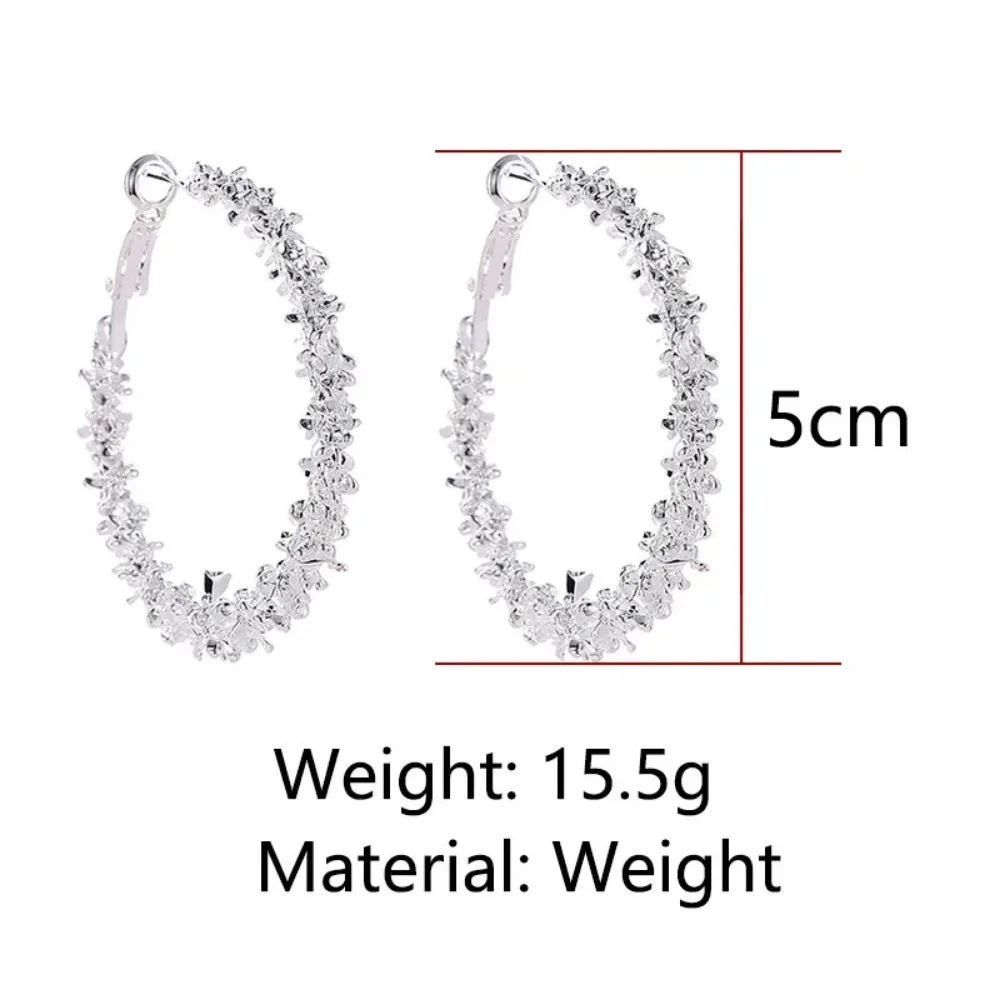 Металлические круглые серьги