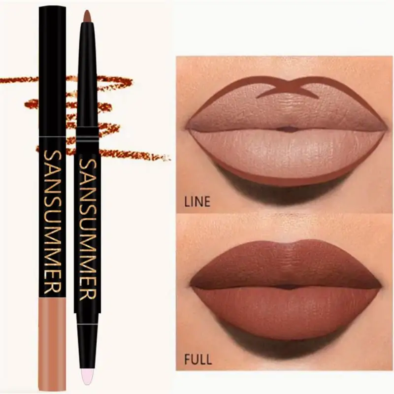 Матовая подводка для глаз Яркий цвет Кисть губ Прочная водостойкая