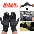 Удобные одноразовые рабочие перчатки для механических лабораторий, черные защитные рабочие нитриловые перчатки для кухни