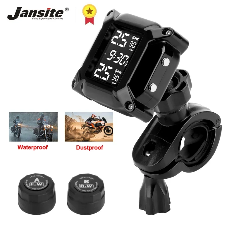 

Jansite Motorcycle TPMS Tire Pressure Monitoring System Sensors Auto Security External Sensor Wireless Tire Pressure Detector