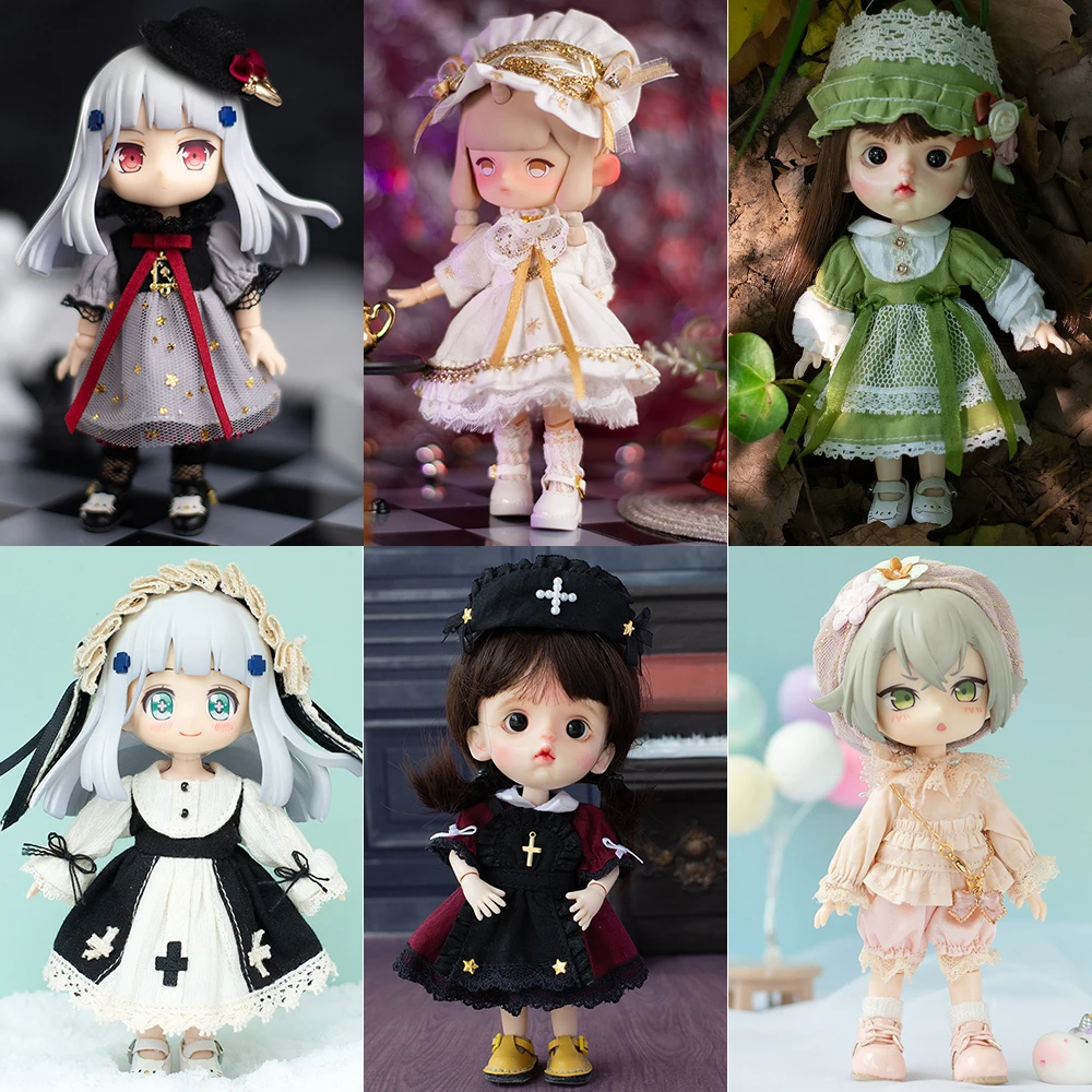 Skirt Doll Princess Dress Suit Doll Maid Dress For Ymy, Penny, Obitsu11, Molly,1/12 Bjd Doll