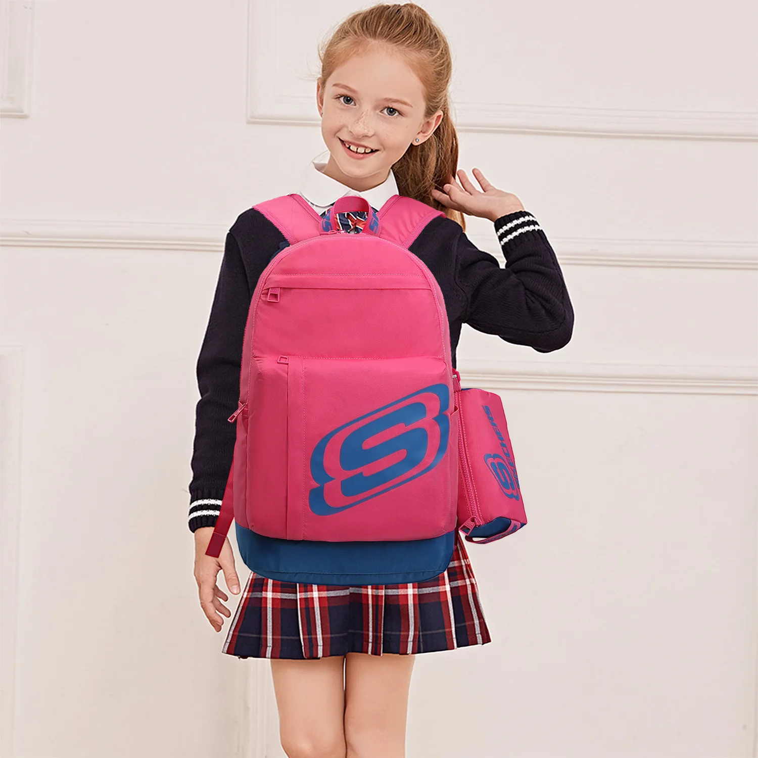 

Легкий Рюкзак SKECHERS, водонепроницаемый рюкзак для колледжа с карманом для карандашей, большая дорожная сумка с несколькими карманами для ма...