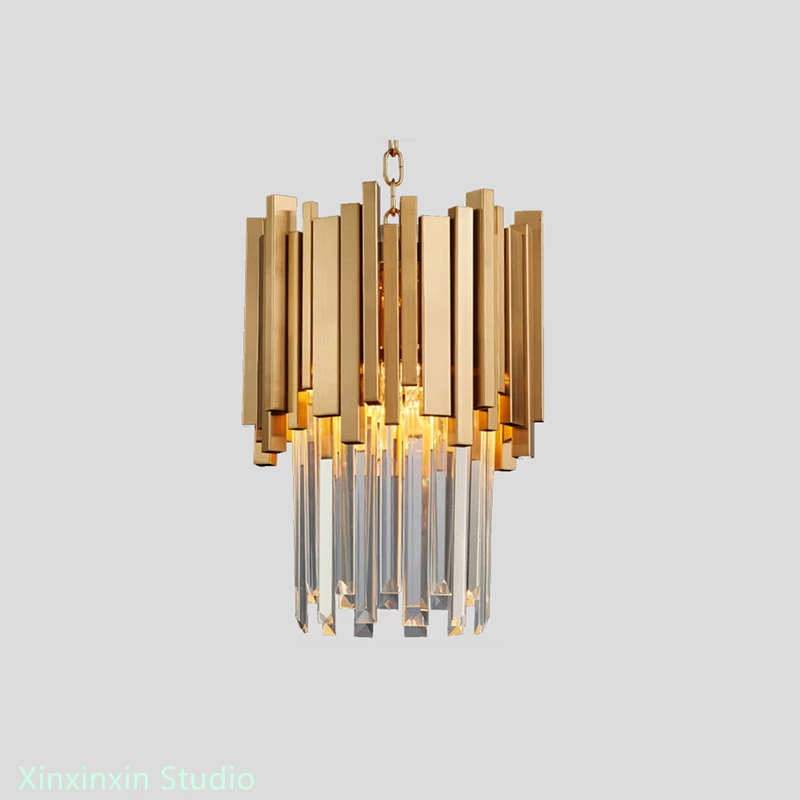 Nordic Luxury Crystal LED Chandelier lustres lighting Chain Loft chandelier For Dining Room Kitchen Island Bedroom Light Fixture | Лампы и