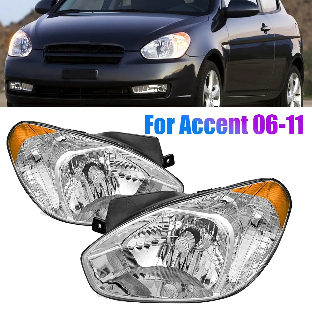 

Headlights Lamps Driver Left LH Assembly for 2006-2011 Hyundai Accent 92101-1E011