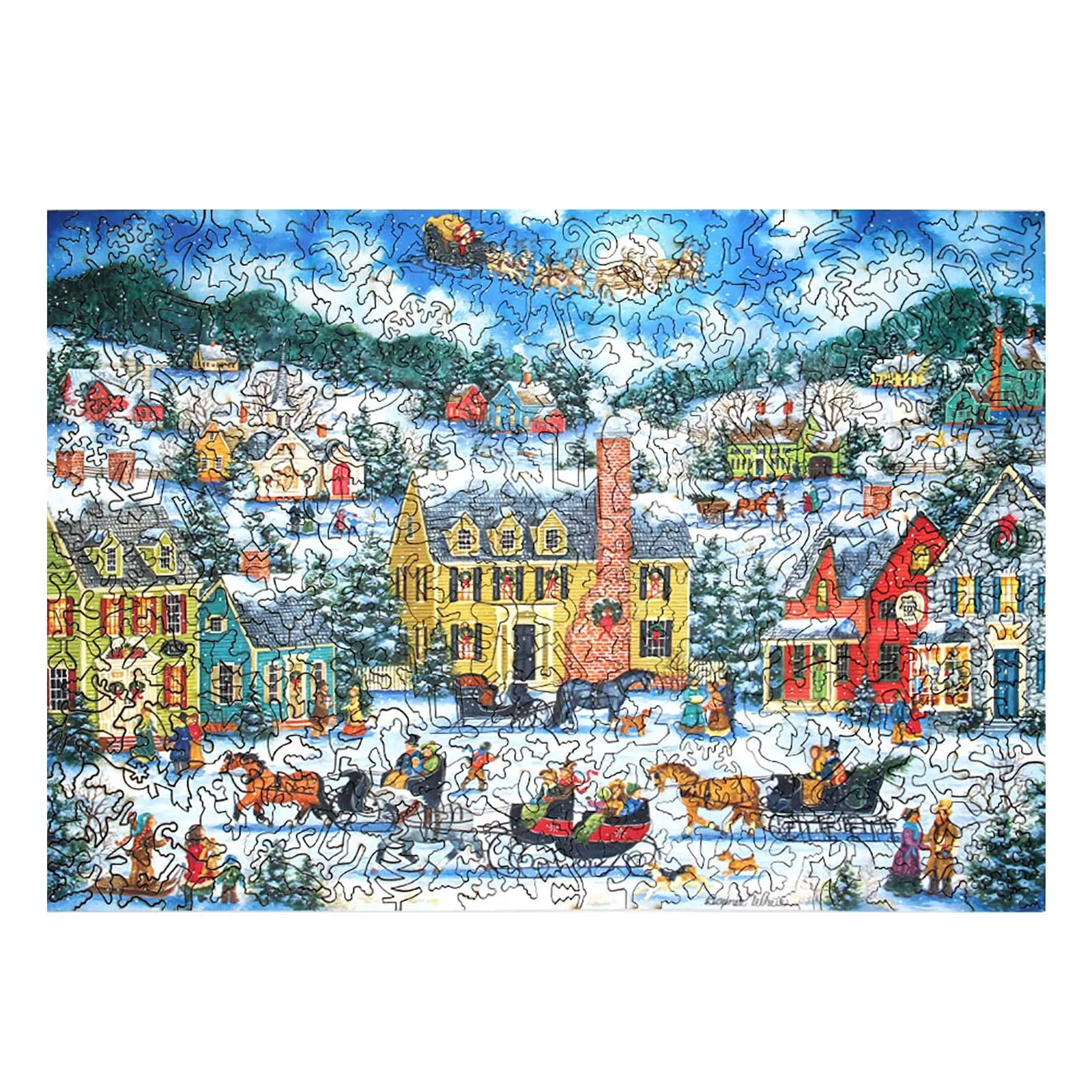 

For Adults Christmas Puzzle And Puzzle Shaped Puzzle Children Puzzle Puzzle Toy Toy Town 1000 Piece