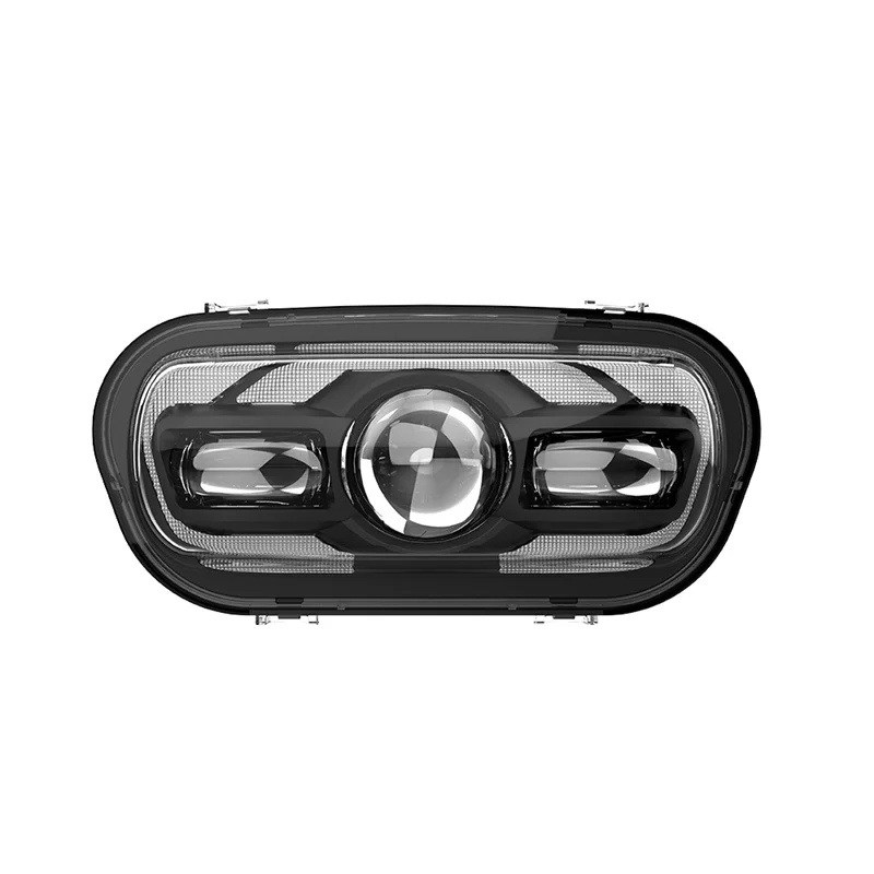 

Передняя фара для мотоцикла 9,8 дюйма, дневные ходовые огни ближнего света для Harley Fat Bob 2008-2019, передняя фара для мотоцикла E-Mark, лампа для вождения