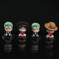 4 seated one piece figures anime cartoons luffy sauron doll toy decoration action figure finished product model toys