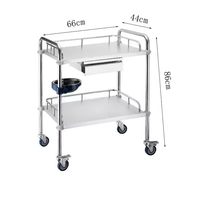 Регулируемая Тележка из нержавеющей стали тележка для инструментов туалетного