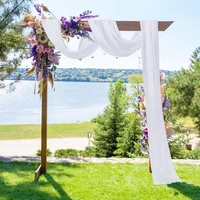 chiffon drapery densed stretch yarn wedding arch outdoor background draping fabric photography props 2ft x 18ft