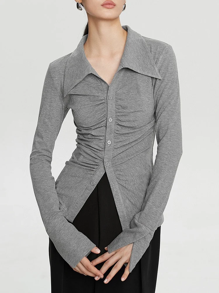

2023 Early Spring Fashion New Women's Wear Lapel Shirt 0228