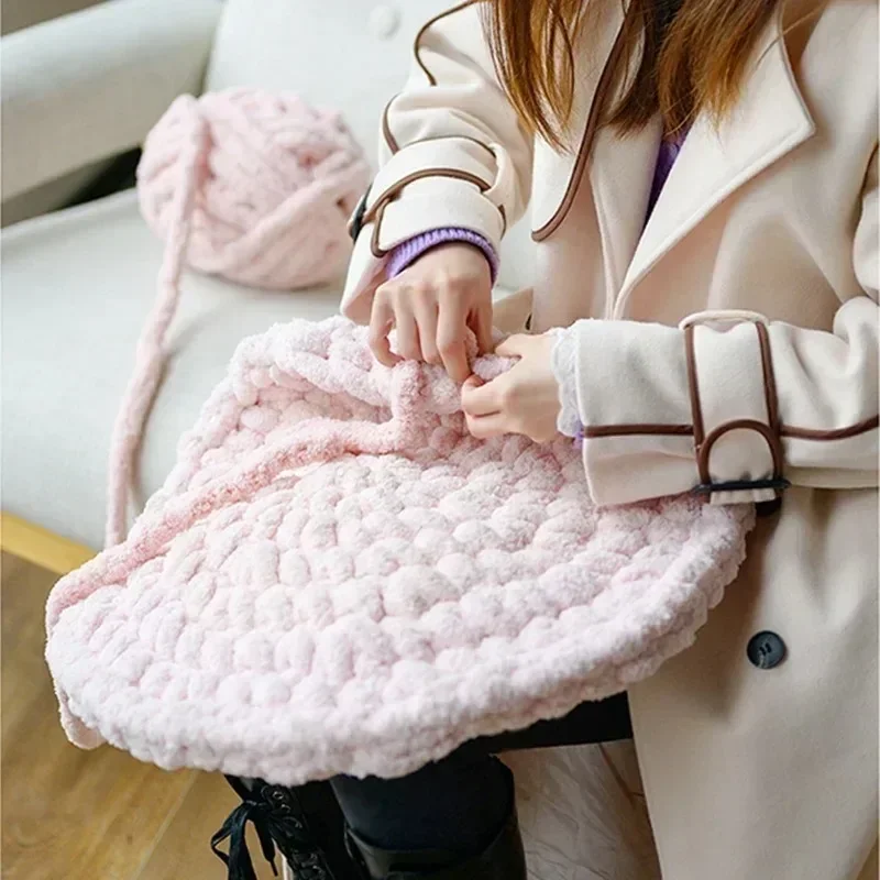 250 г разноцветной синельной пряжи для вязания сделай сам массивная нить ручного