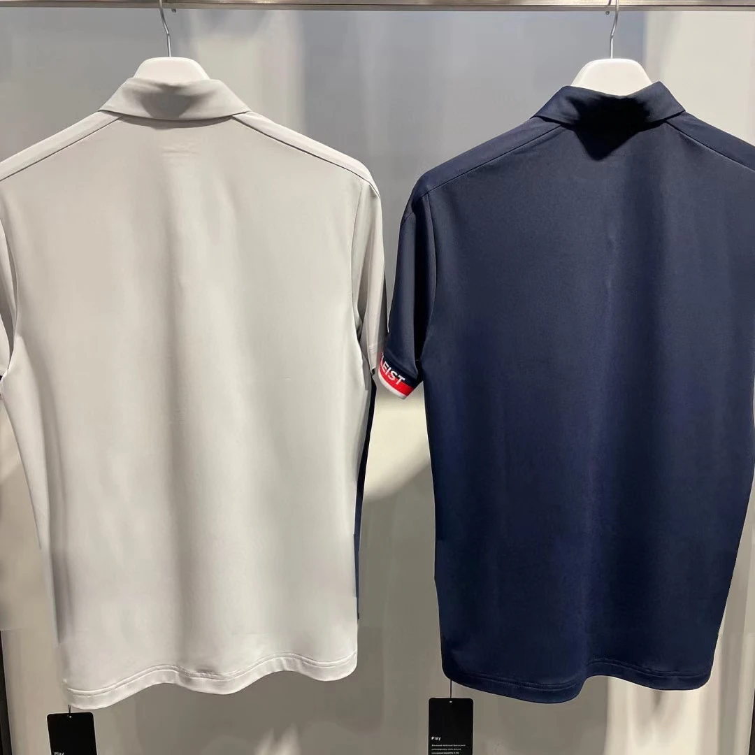 

Мужская футболка-поло для гольфа, быстросохнущая дышащая футболка-поло с короткими рукавами, эластичная, для активного отдыха, для лета