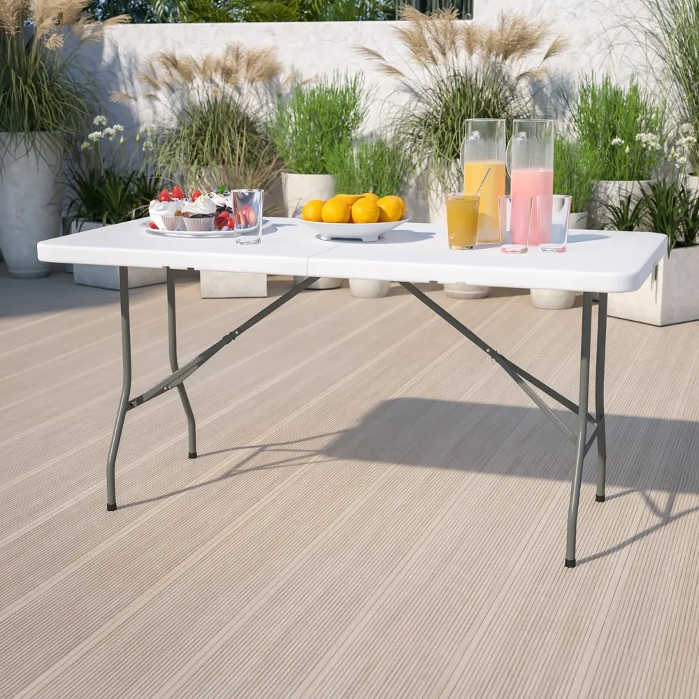 

White Plastic Folding Table