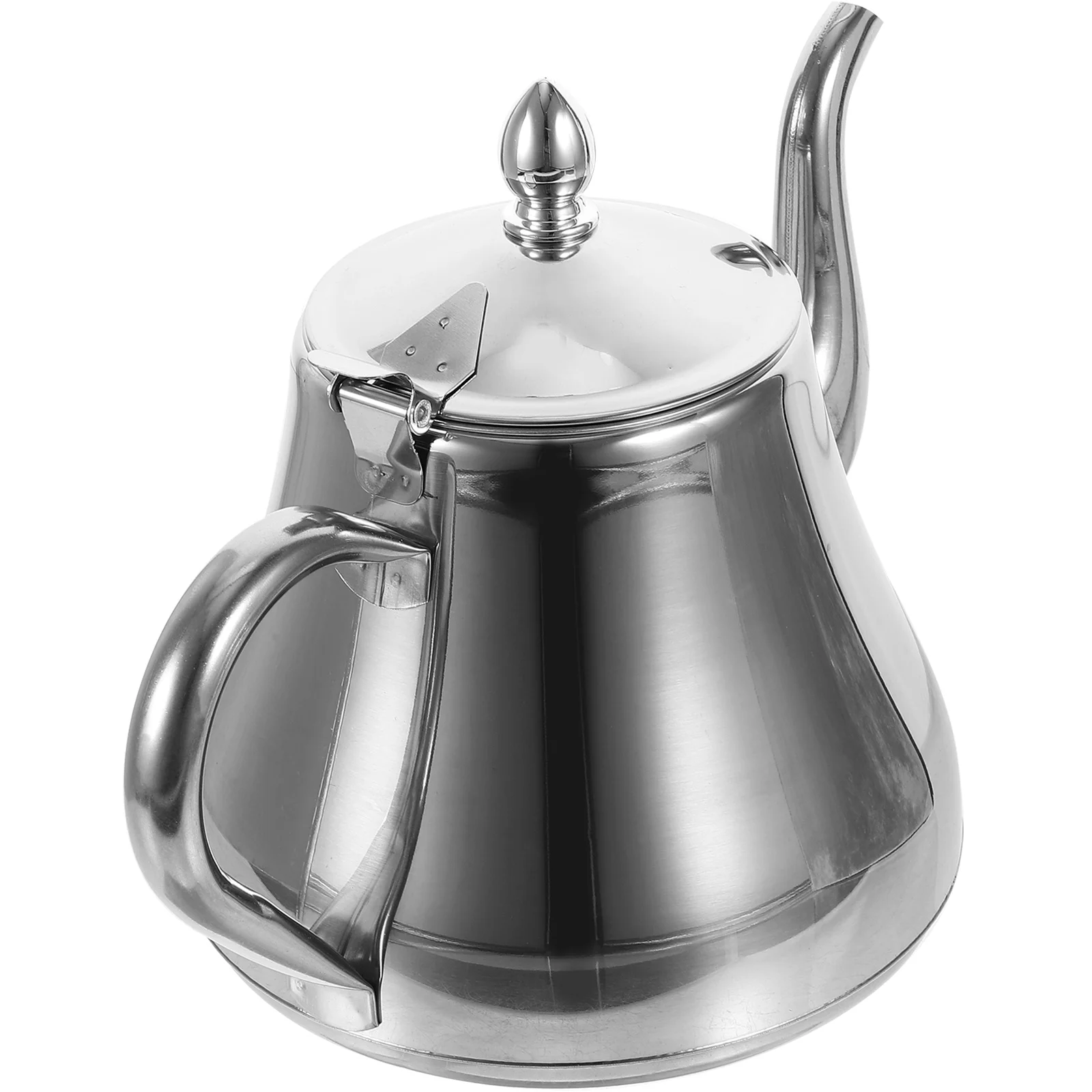 

Stainless Steel Teapot Metal Kettle Modern Home Stove Top Kettles Travel Desktop Decor Tearoom Supplies Stovetop