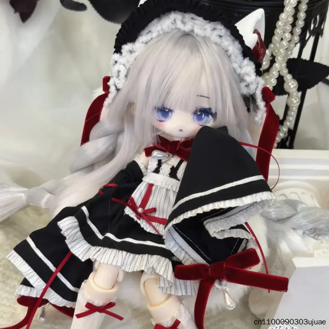 Фото Коллекционная фигурка Meki Fluffy Goodnight Series, масштаб 1/6, 4 точки артикуляции, BJD, с пророщенными волосами, в слепой коробке, Kawaii Mystery Box №3
