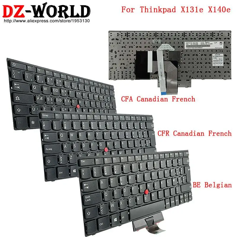 Фото Клавиатура BE Бельгийская для ноутбука Lenovo Thinkpad X131e X140e 04Y0380 04Y0381 04Y0385 04Y0348 04Y0344 №1