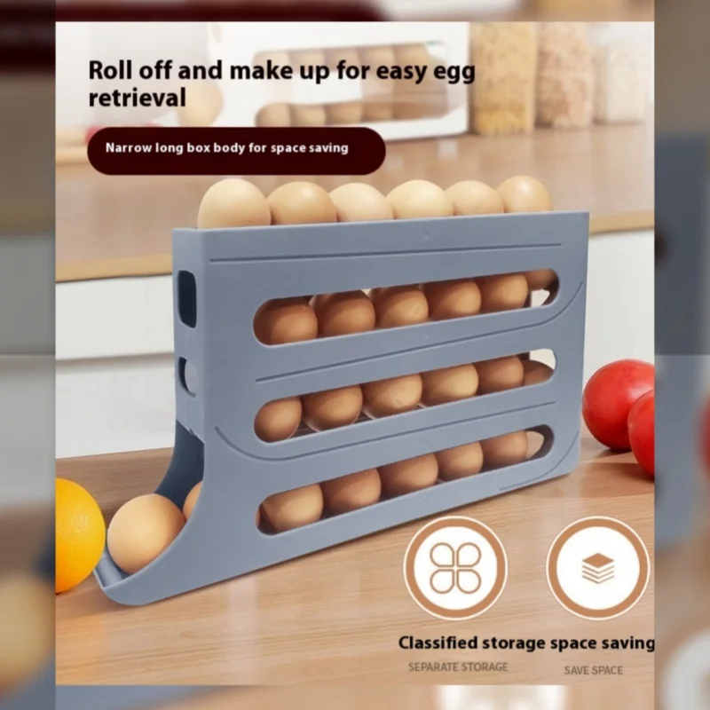4-слойный автоматический вращающийся держатель стойка для холодильника яиц