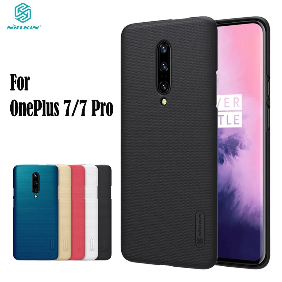 

For OnePlus 7 Pro Case OnePlus7 Cover Nillkin Super Frosted Shield Hard PC Back Cover Phone protector Case For One Plus 7 Pro