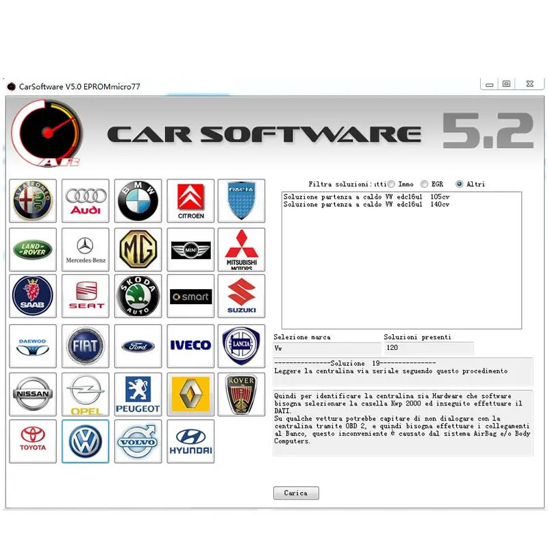 

Car Software v5.2 EPROMmicro77 ( immo off, EGR off and hot start fix tool)