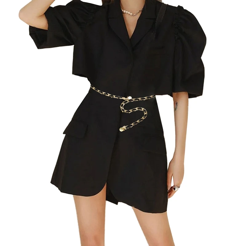 Winkinlin женский ремень с металлической цепочкой кулоном в виде сердца бусинами и