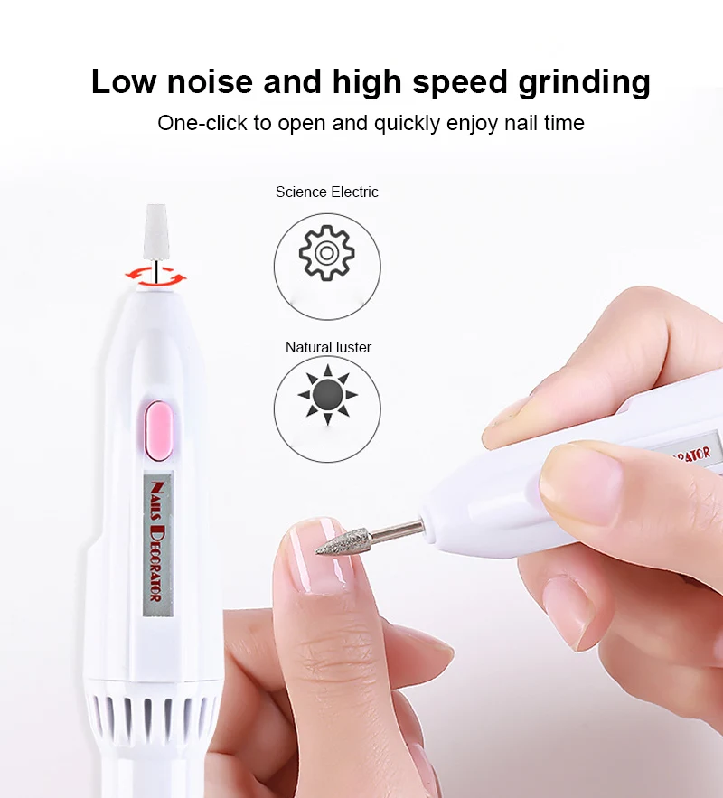 

Electric Nail Drill Bits Manicure Machine With Polishing Head Pedicure Nail File Tool Drill Tool Nail Polishing Machine TSLM1