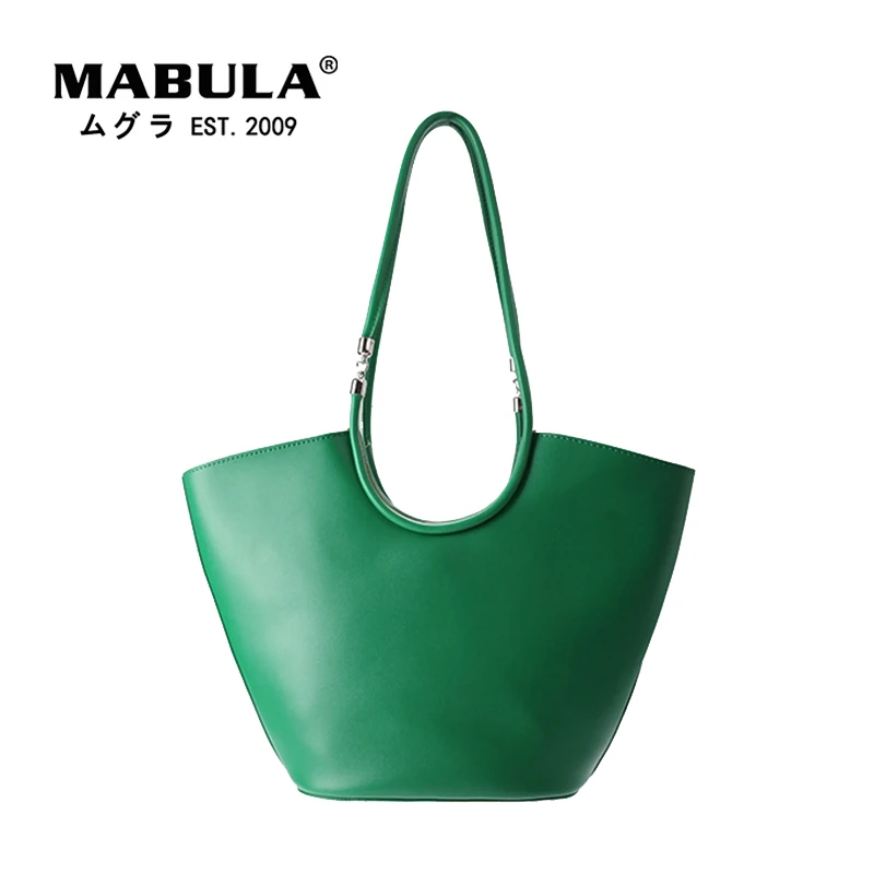 

Повседневная Сумка-тоут MABULA из 2 предметов, однотонная винтажная коричневая сумочка-мешок на плечо с ручкой сверху, женские сумки через плеч...