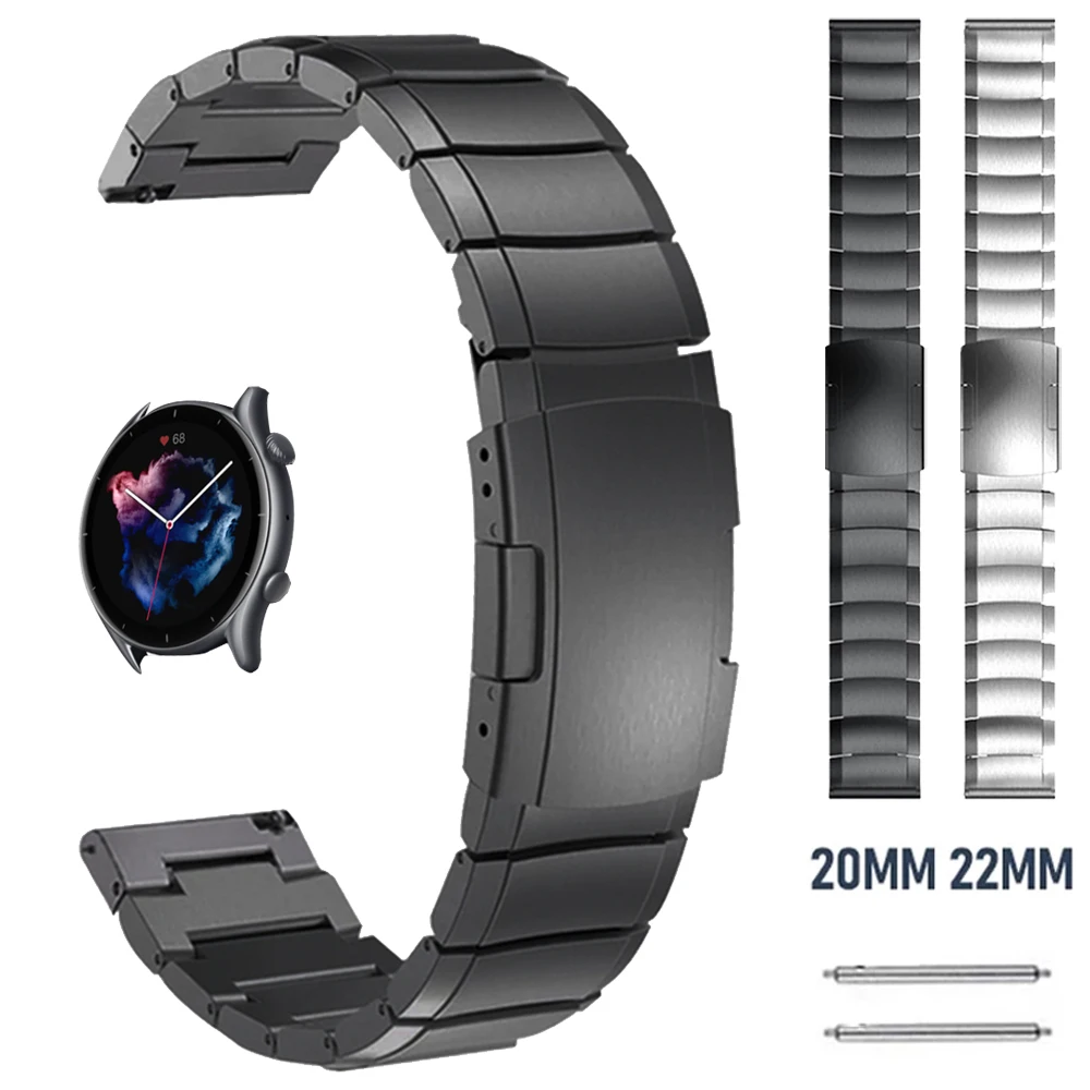 

Metal Strap For Huami Amazfit GTR 3 Pro 2 2e 47mm 42mm Bracelet Band for Amazfit Stratos GTS 2 3 Bip S Belt 20mm 22mm Wristbands