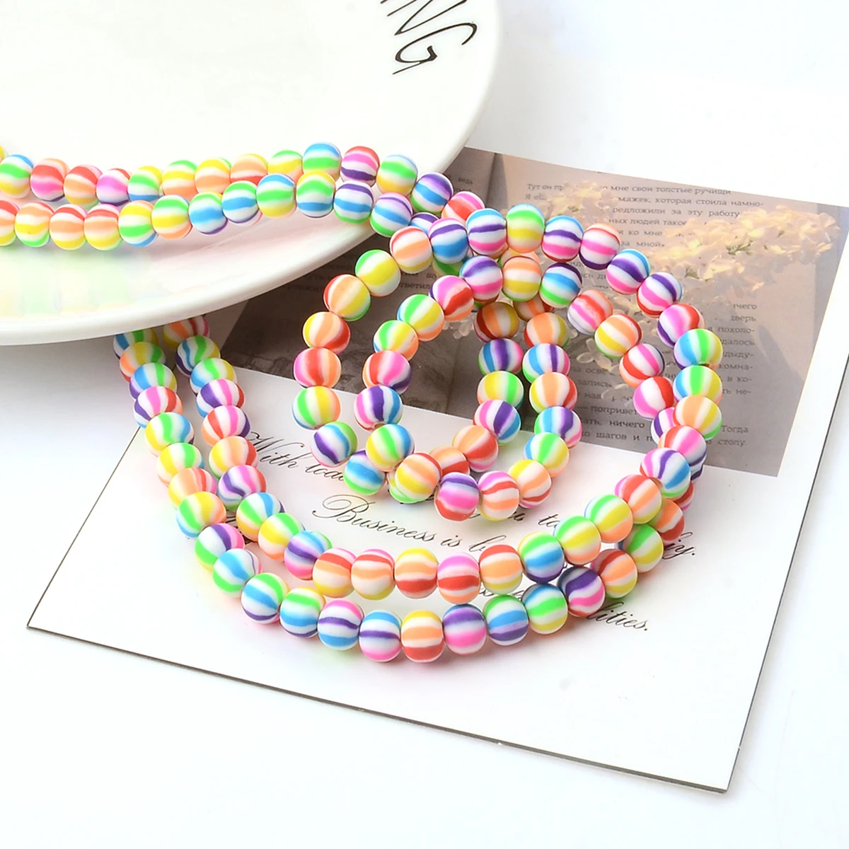 

Бусины из полимерной глины, 6 мм