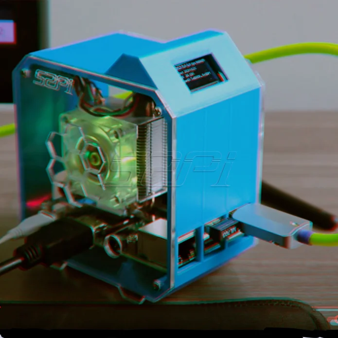 Кулер для 3D-принтера 52Pi Raspberry Pi 4 Модель B охлаждающий кулер с корпусом OLED-экран 0 96