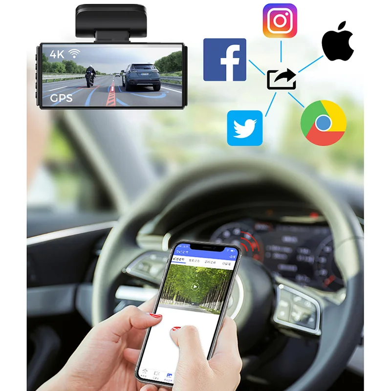 $62.70 Dash Cam 4K Video Recorder Smart 4