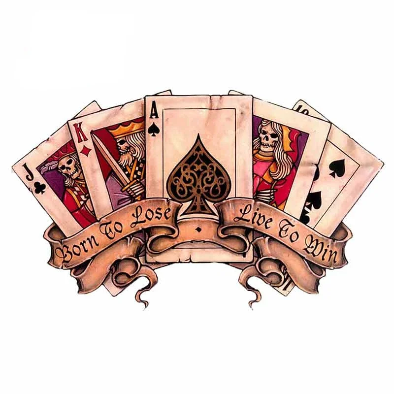 

Индивидуальная покерная ретро-наклейка на окно, окклюзия, царапины, водонепроницаемая для внедорожника, украшение JDM VAN