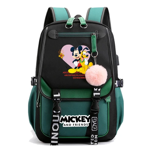 Рюкзак с героями Диснея и Микки Маусом, ранец для подростков с рисунком Дональда, утки, женский рюкзак с Минни Маус для студенток, школьный портфель