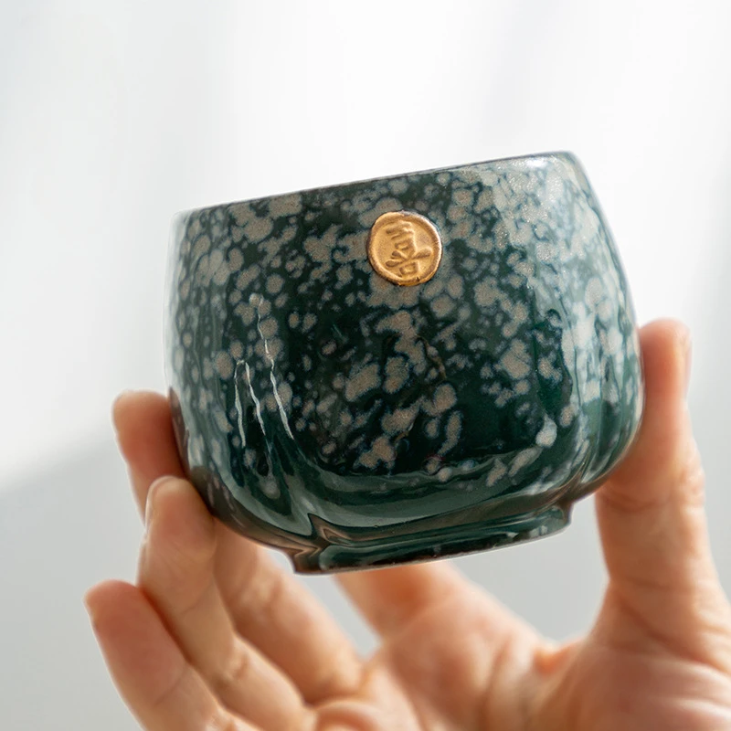

Ceramic Ru Kiln Tea Cup Tea Cup One Special Antique Kung Fu Tea Cup Single Cup Tea Cup Master Cup Gift
