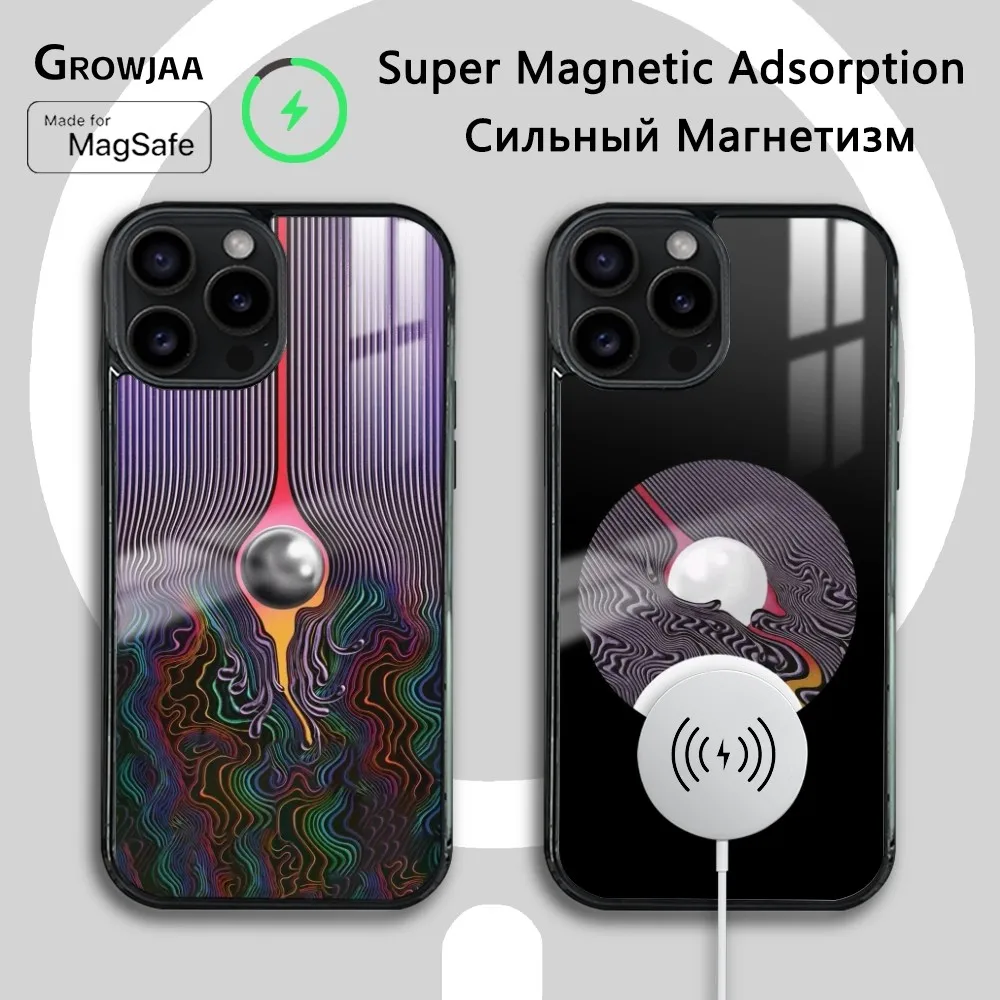 Tame Impala Psychedelic Phone Case For iPhone 16 15 14 13 12 11 Pro Max Plus Mini Magsafe Mirror Wireless Magnetic Cover